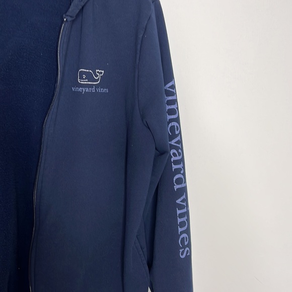 Vineyard Vines no navy blue zipper front whale hoodie - Picture 2 of 5